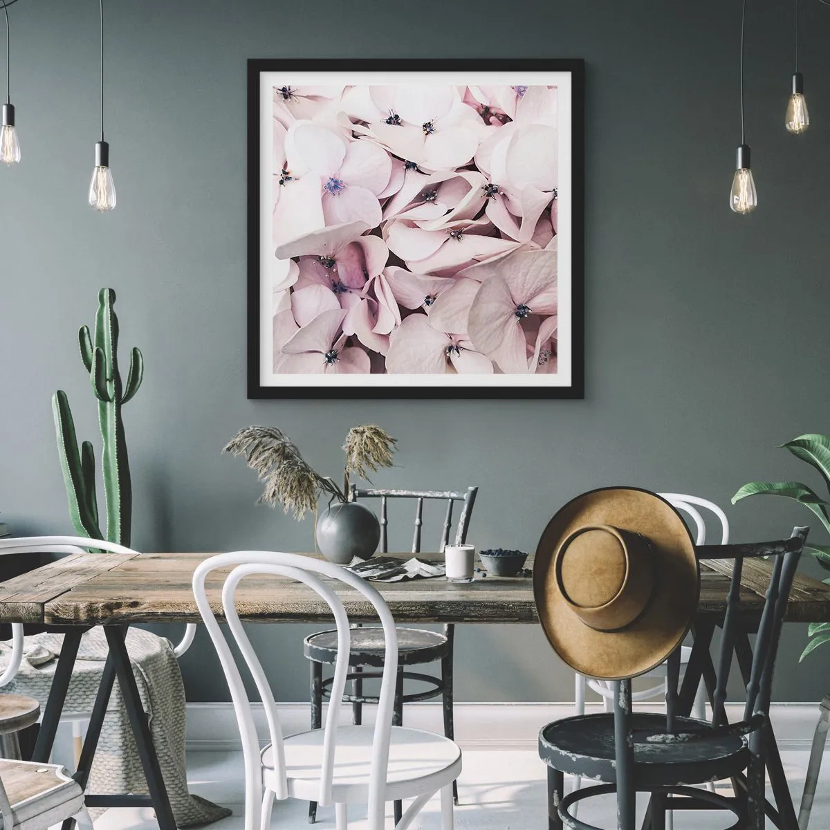 Poszter fehér keretben - A virágok áradatában - 50x50 cm