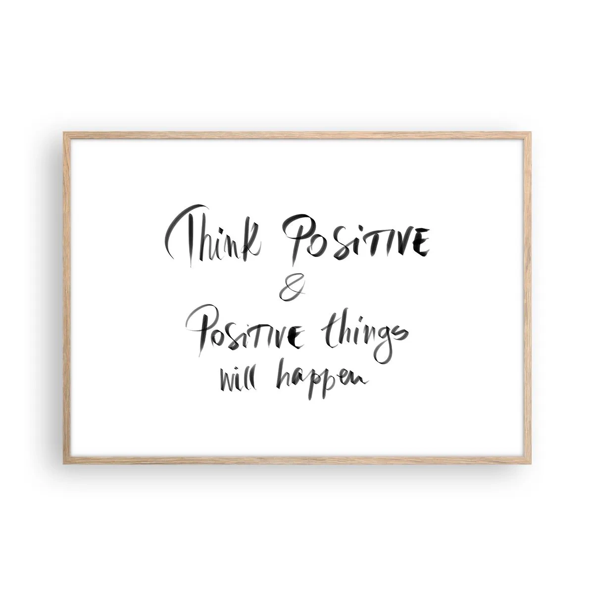 Poszter világos tölgy keretben - Hogyan élj? - 100x70 cm