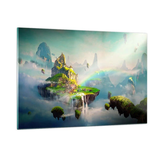 Üveg kép - Az ég közepén - boldog szigetek - 120x80 cm