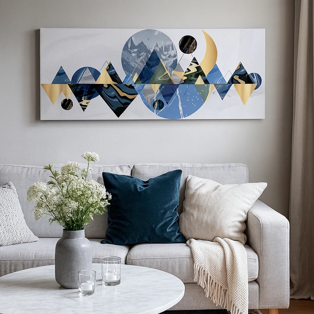 Vászonkép - Geometriai táj - 30x30 cm