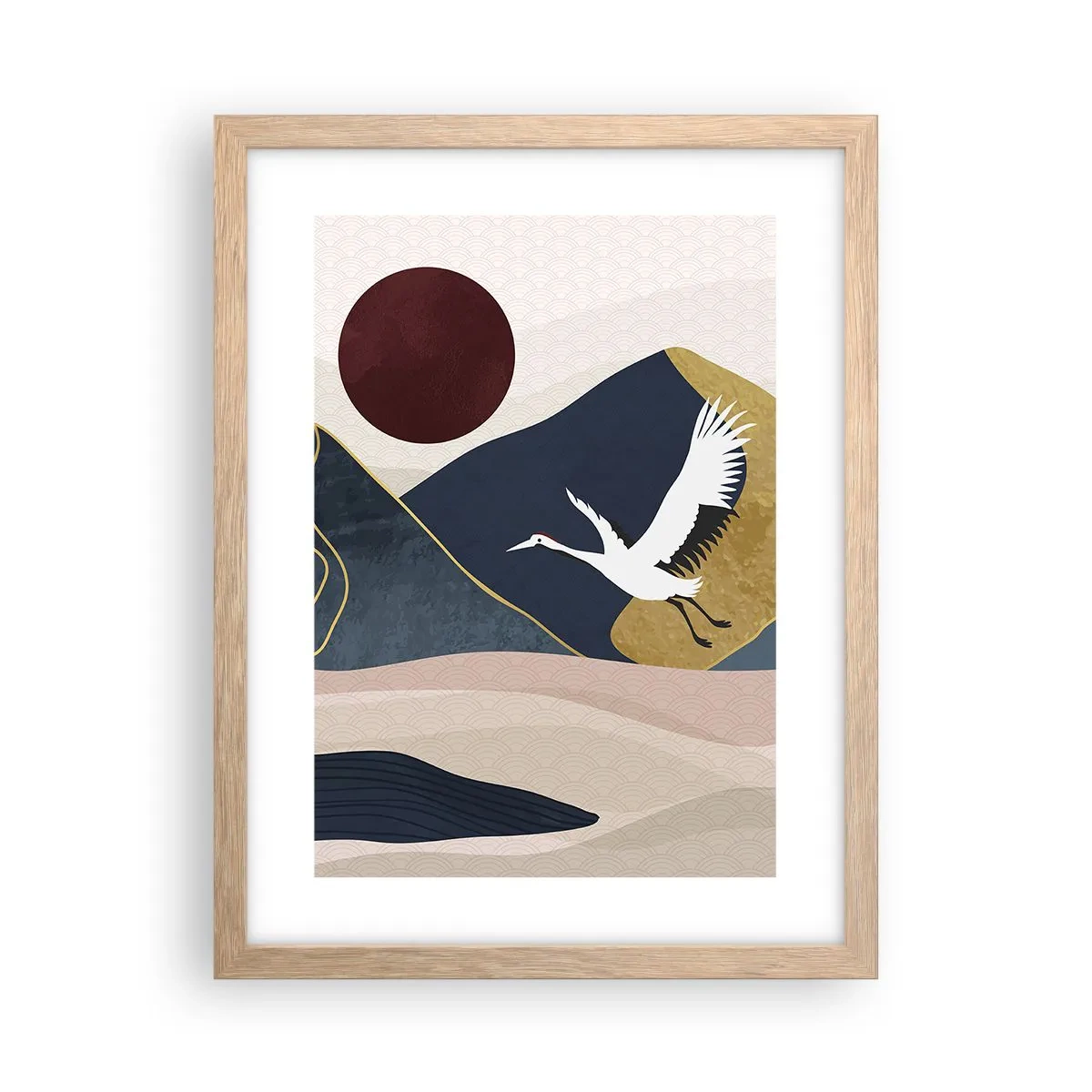 Poszter világos tölgy keretben - És ismét ELREPÜLT a nap - 30x40 cm