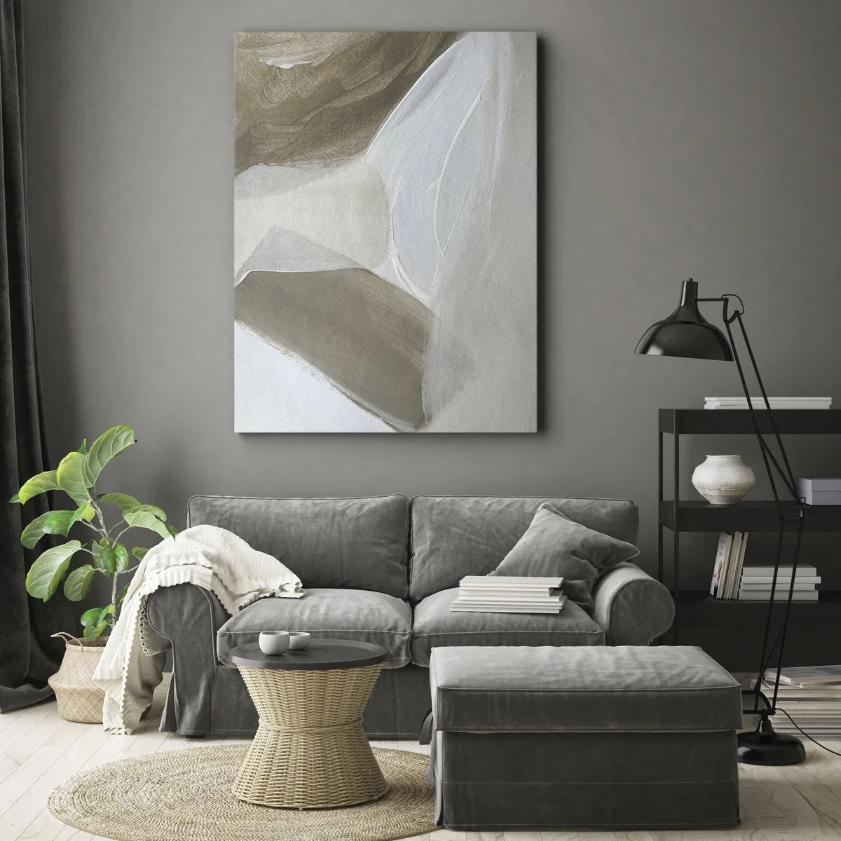 Vászonkép - Fehér hullámai - 70x100 cm