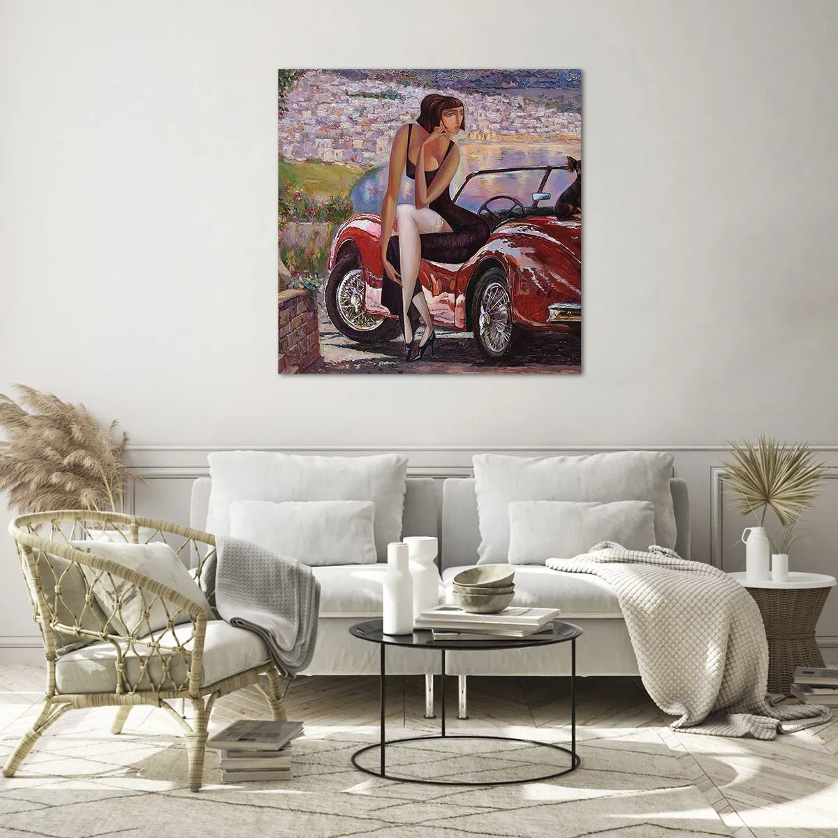 Üveg kép - Nyaralás? Csak a Rivierán - 70x70 cm