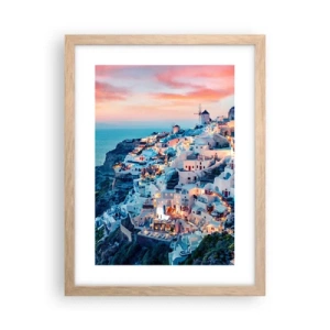 Poszter világos tölgy keretben - Nagyszerű görög vakációd - 30x40 cm