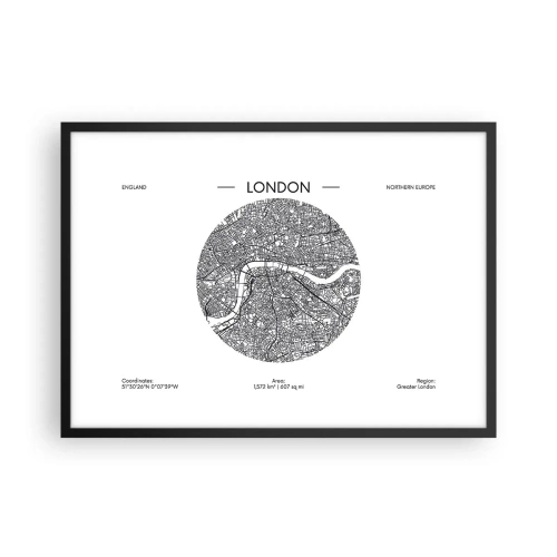 Poszter fehér keretben - London anatómiája - 70x50 cm
