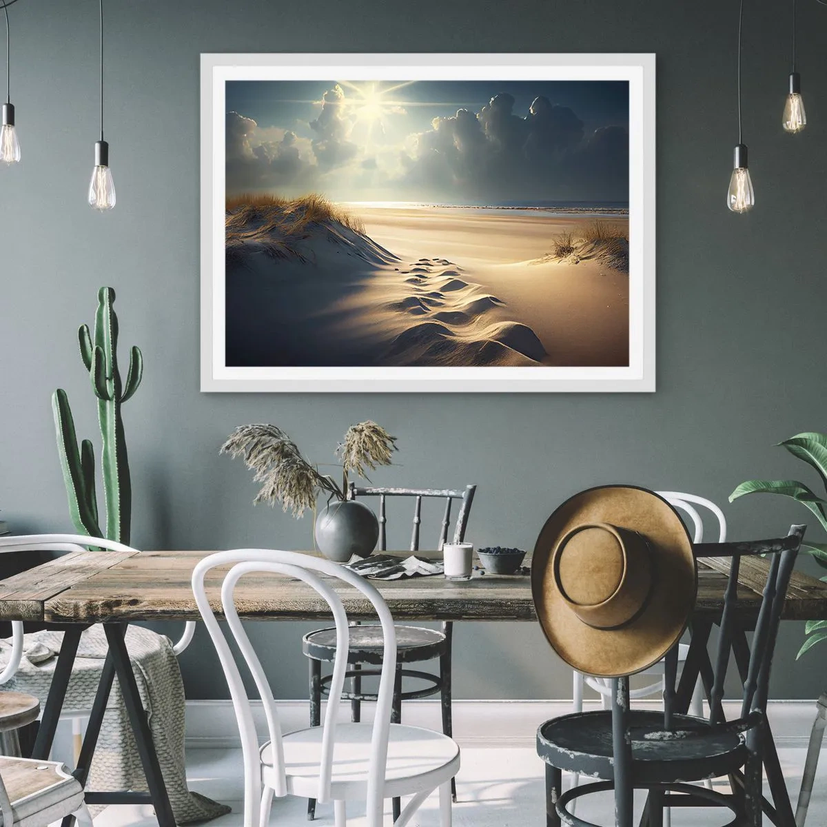 Poszter fekete keretben - Megnyugtató táj - 91x61 cm