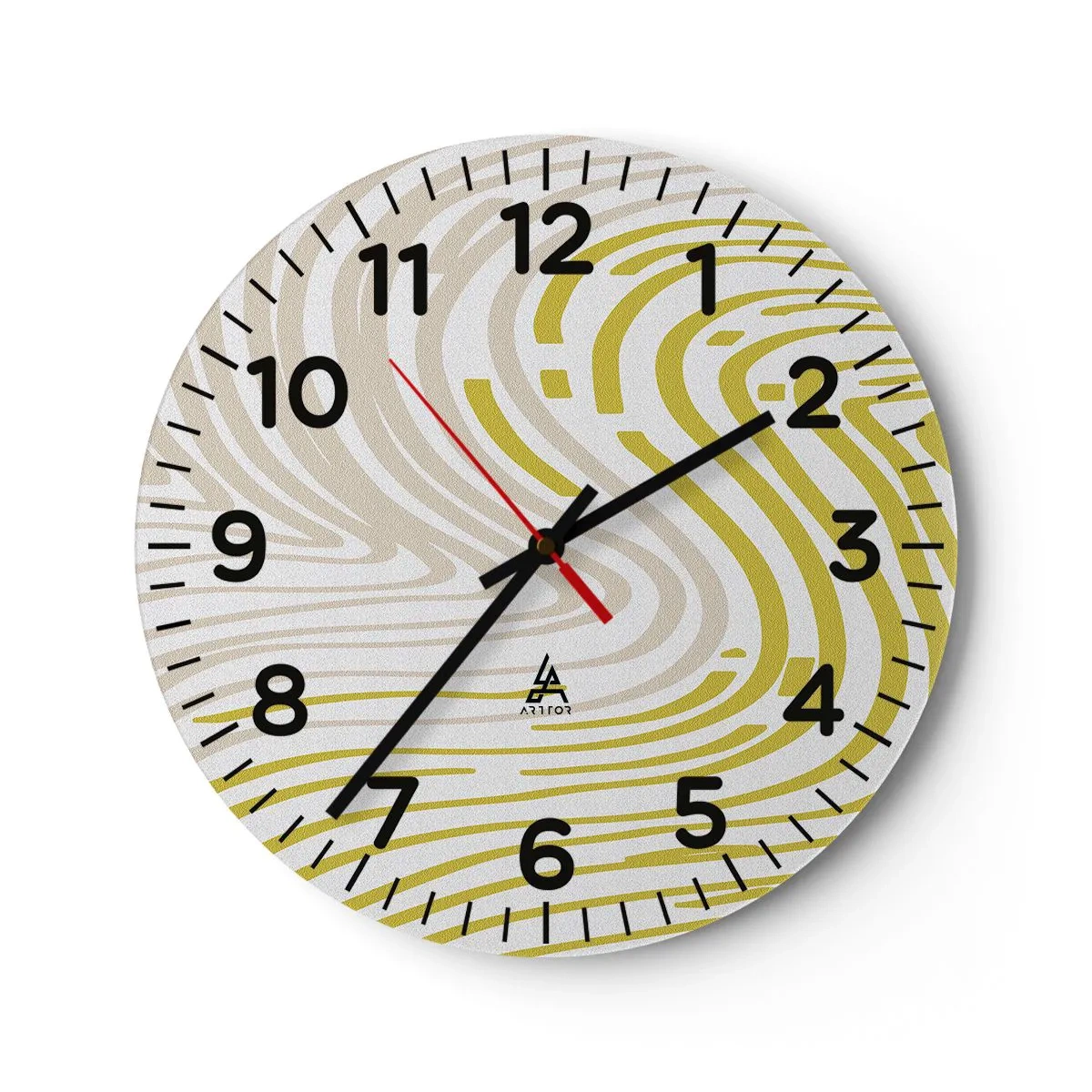 Falióra, Óra - Kompozíció szelíd kanyarral - 40x40 cm