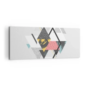 Vászonkép - Variáció háromszögön és rombuszon - 100x40 cm