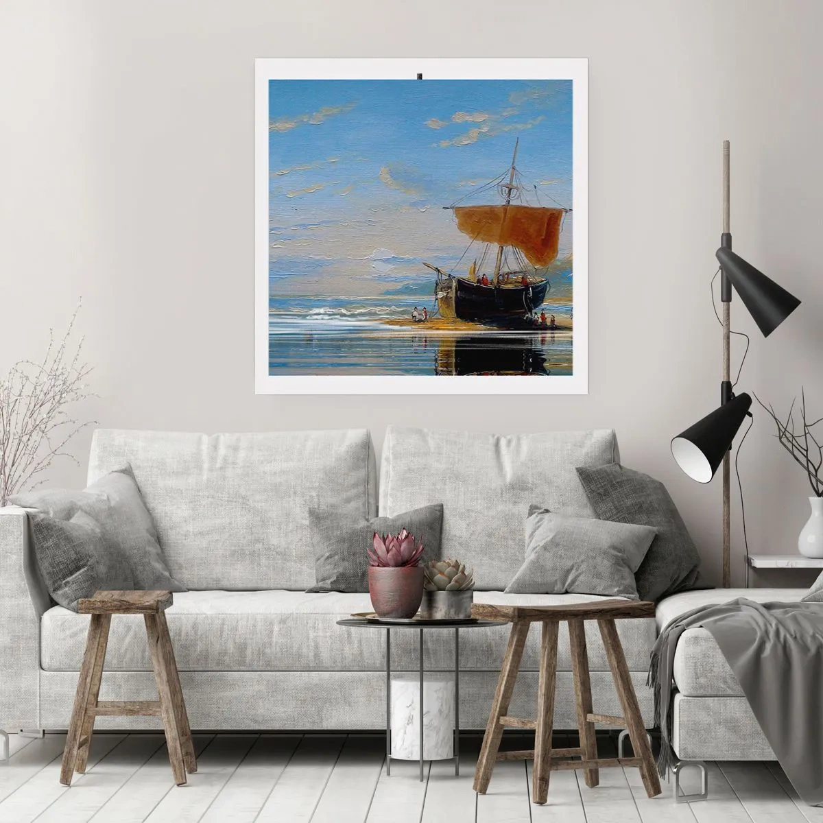 Poszter - Víz, föld, levegő - 60x60 cm