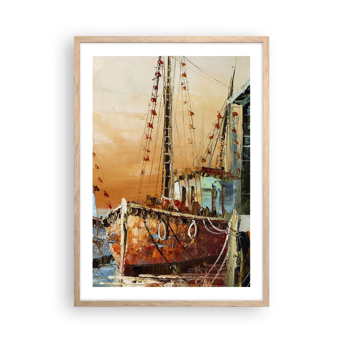 Poszter világos tölgy keretben - Nyugodt visszatérés - 50x70 cm