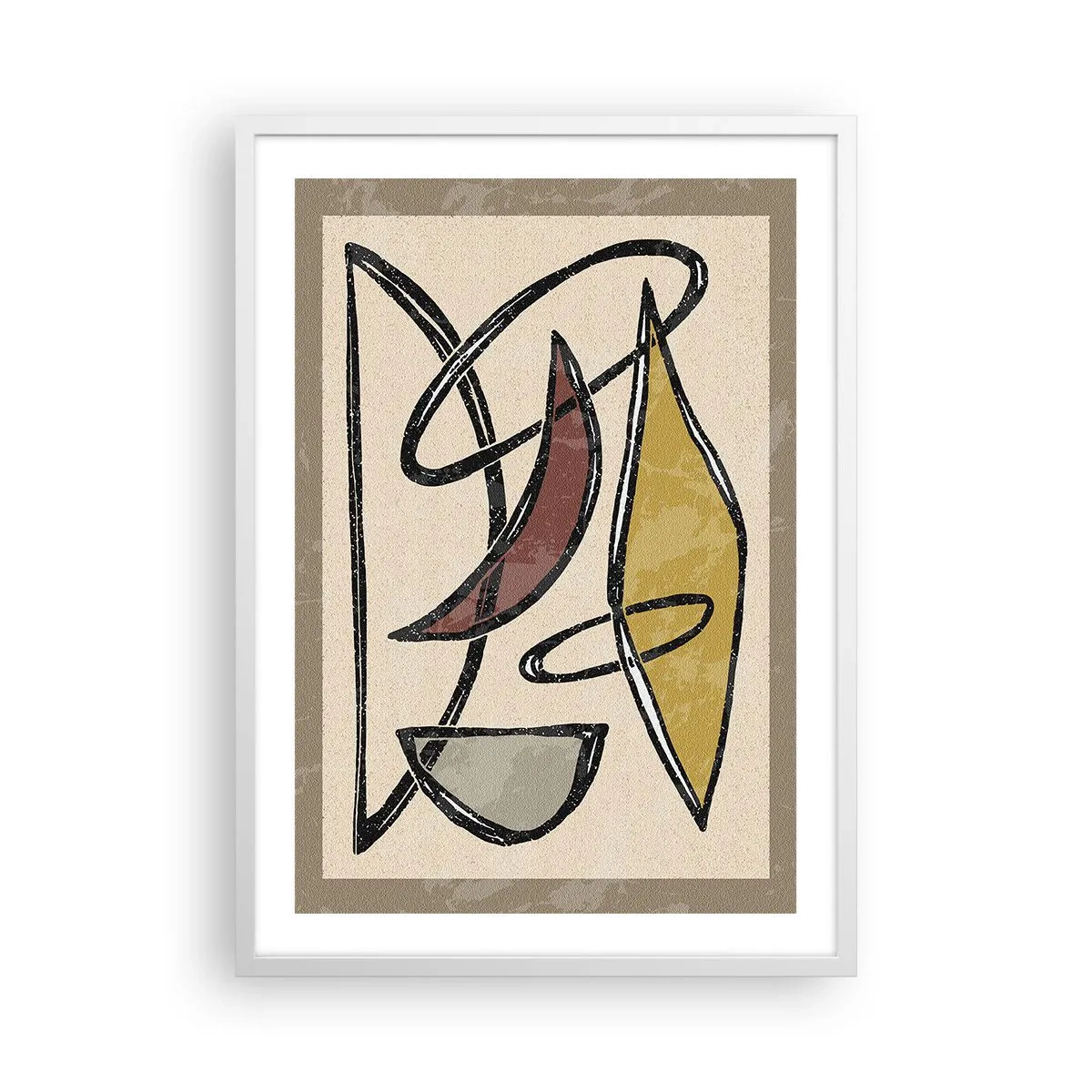 Poszter fekete keretben - Függőlegesek és vízszintek - 50x70 cm