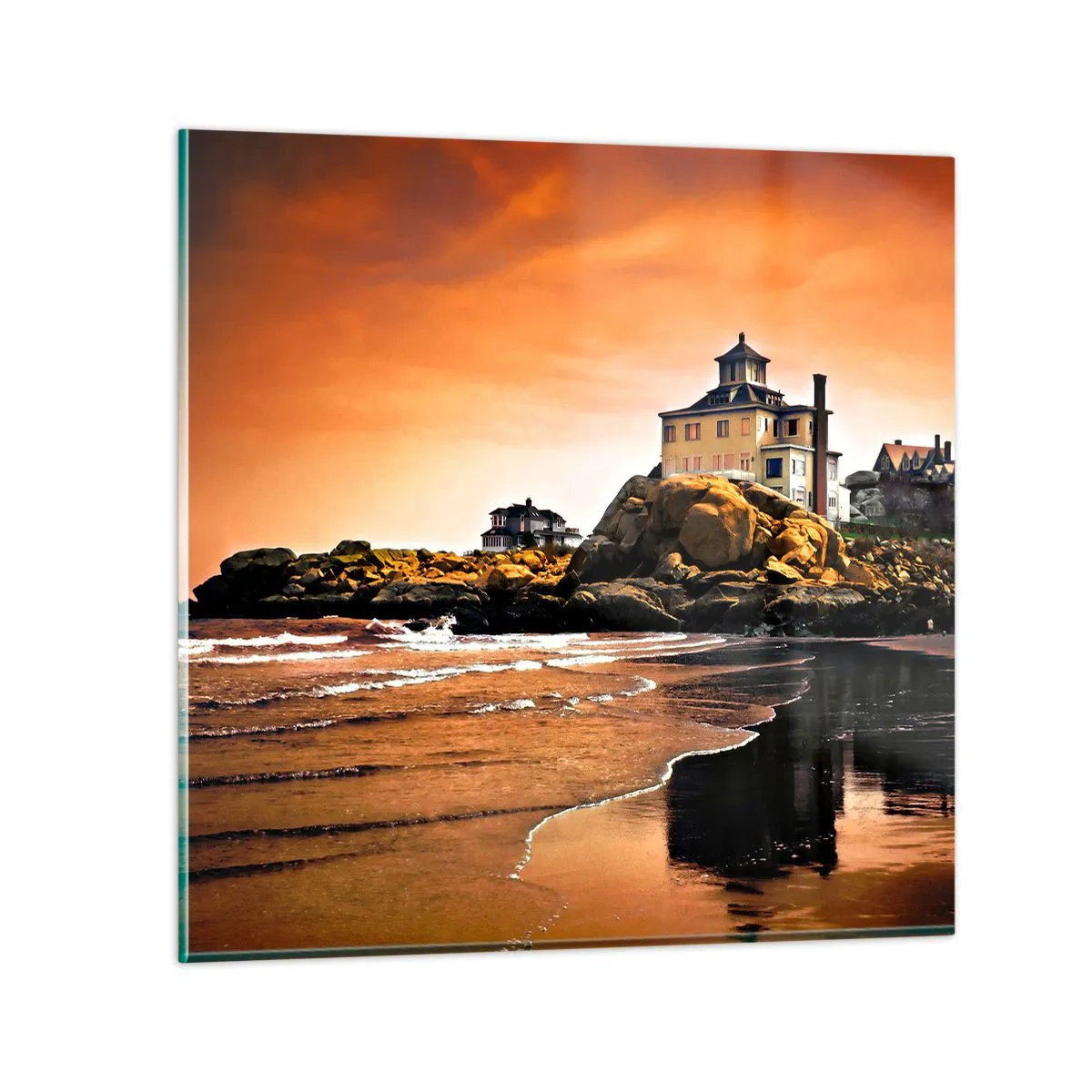 Üveg kép - Nyugati parti elegancia - 40x40 cm