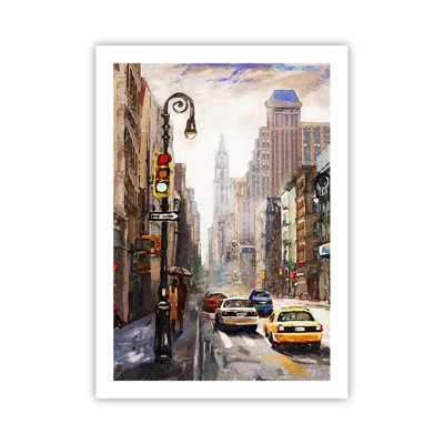 Poszter - New York – esőben is színes - 50x70 cm