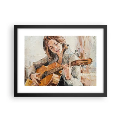 Poszter fehér keretben - Koncert gitárra és egy lány szívére - 40x30 cm