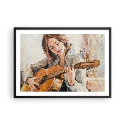 Poszter fehér keretben - Koncert gitárra és egy lány szívére - 70x50 cm