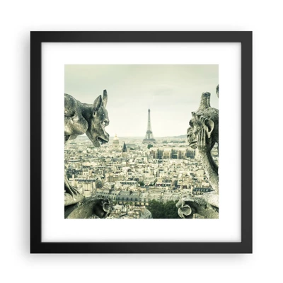 Poszter fehér keretben - Párizsi csevegés - 30x30 cm