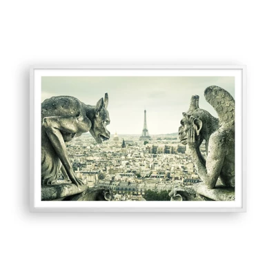 Poszter fekete keretben - Párizsi csevegés - 91x61 cm