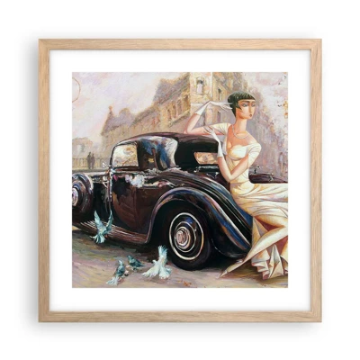 Poszter világos tölgy keretben - Elegancia retro stílusban - 40x40 cm