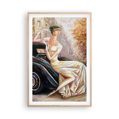 Poszter világos tölgy keretben - Elegancia retro stílusban - 61x91 cm