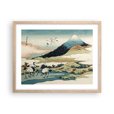 Poszter világos tölgy keretben - Japán lélekben - 50x40 cm