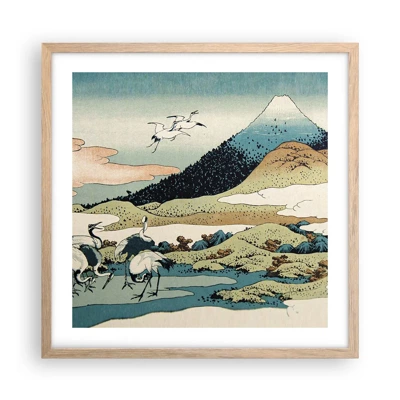 Poszter világos tölgy keretben - Japán lélekben - 50x50 cm