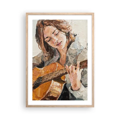 Poszter világos tölgy keretben - Koncert gitárra és egy lány szívére - 50x70 cm