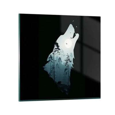 Üveg kép - Az erdei éjszaka hangja - 50x50 cm