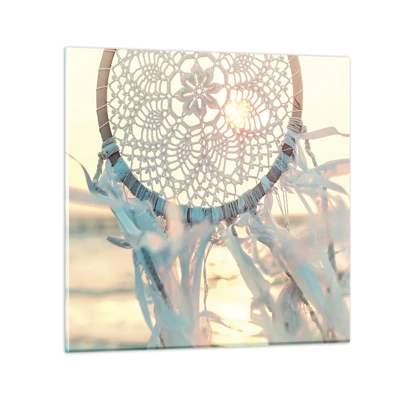 Üveg kép - Csipkés totem - 60x60 cm