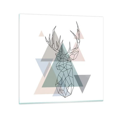 Üveg kép - Egy geometrikus erdőben - 70x70 cm