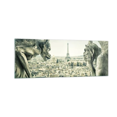 Üveg kép - Párizsi csevegés - 140x50 cm