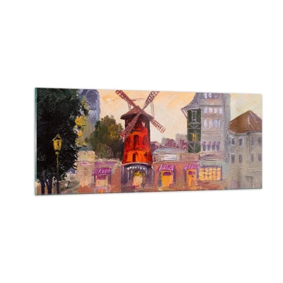 Üveg kép - Párizsi ikonok - Moulin Rouge - 100x40 cm