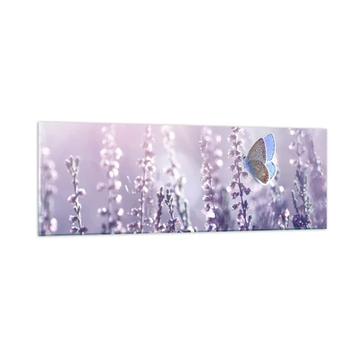 Üveg kép - Pillangó csókja - 90x30 cm