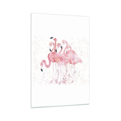 Üveg kép - Rózsaszín együttes - 70x100 cm