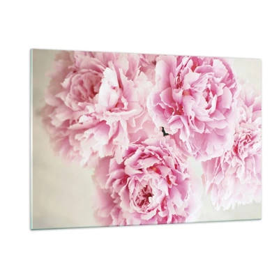 Üveg kép - Rózsaszín pompában - 120x80 cm