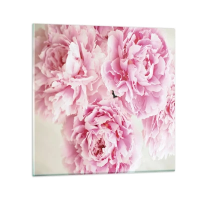 Üveg kép - Rózsaszín pompában - 50x50 cm
