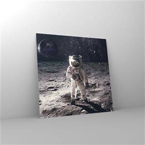 Üveg kép - Üdvözlet a Holdról - 40x40 cm
