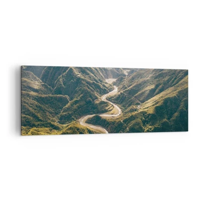 Vászonkép - A hegyek szívéből - 140x50 cm