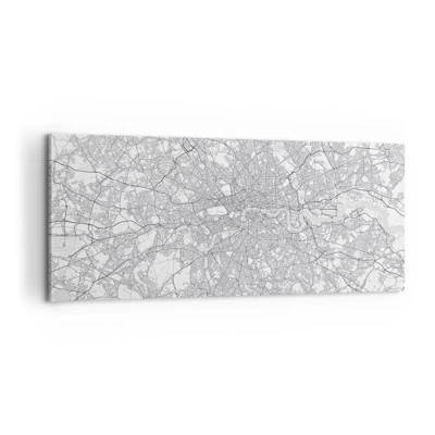 Vászonkép - A londoni labirintus térképe - 100x40 cm