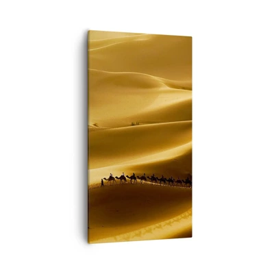 Vászonkép - Karaván a sivatagi hullámokban - 55x100 cm