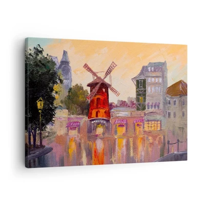 Vászonkép - Párizsi ikonok - Moulin Rouge - 70x50 cm