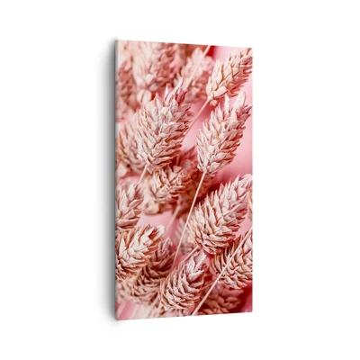 Vászonkép - Rózsaszín virágos kaszkád - 55x100 cm