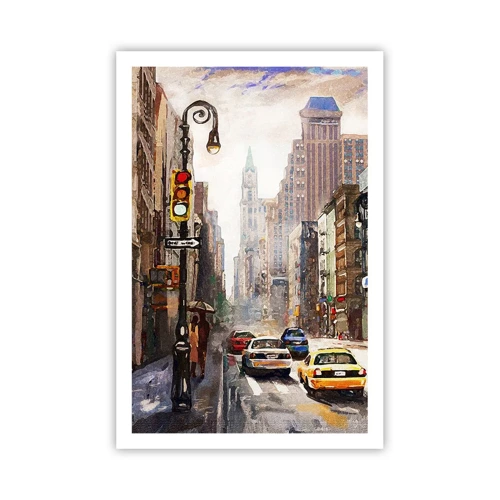 Poszter - New York – esőben is színes - 61x91 cm