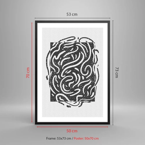 Poszter fehér keretben - Absztrakció: örömtánc - 50x70 cm