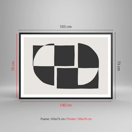 Poszter fehér keretben - Antitézis – szintézis - 100x70 cm