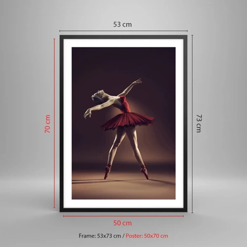 Poszter fehér keretben - Egy prima balerina - 50x70 cm