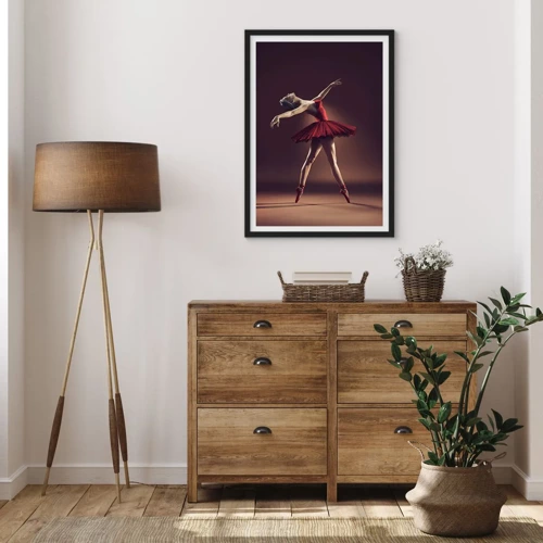 Poszter fehér keretben - Egy prima balerina - 50x70 cm