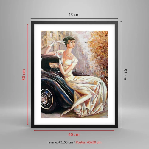 Poszter fehér keretben - Elegancia retro stílusban - 40x50 cm