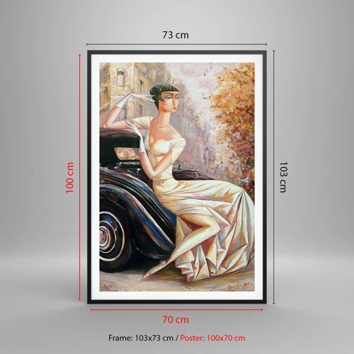 Poszter fehér keretben - Elegancia retro stílusban - 70x100 cm