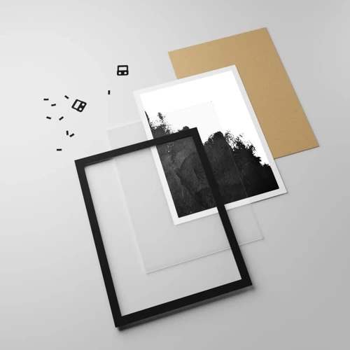 Poszter fehér keretben - Elemek: föld - 50x70 cm