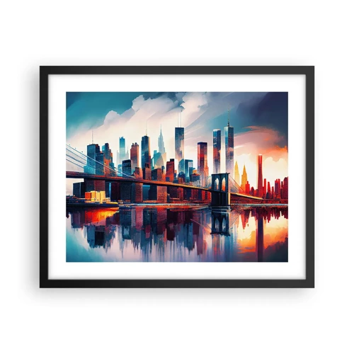 Poszter fehér keretben - Fenomenális New York - 50x40 cm